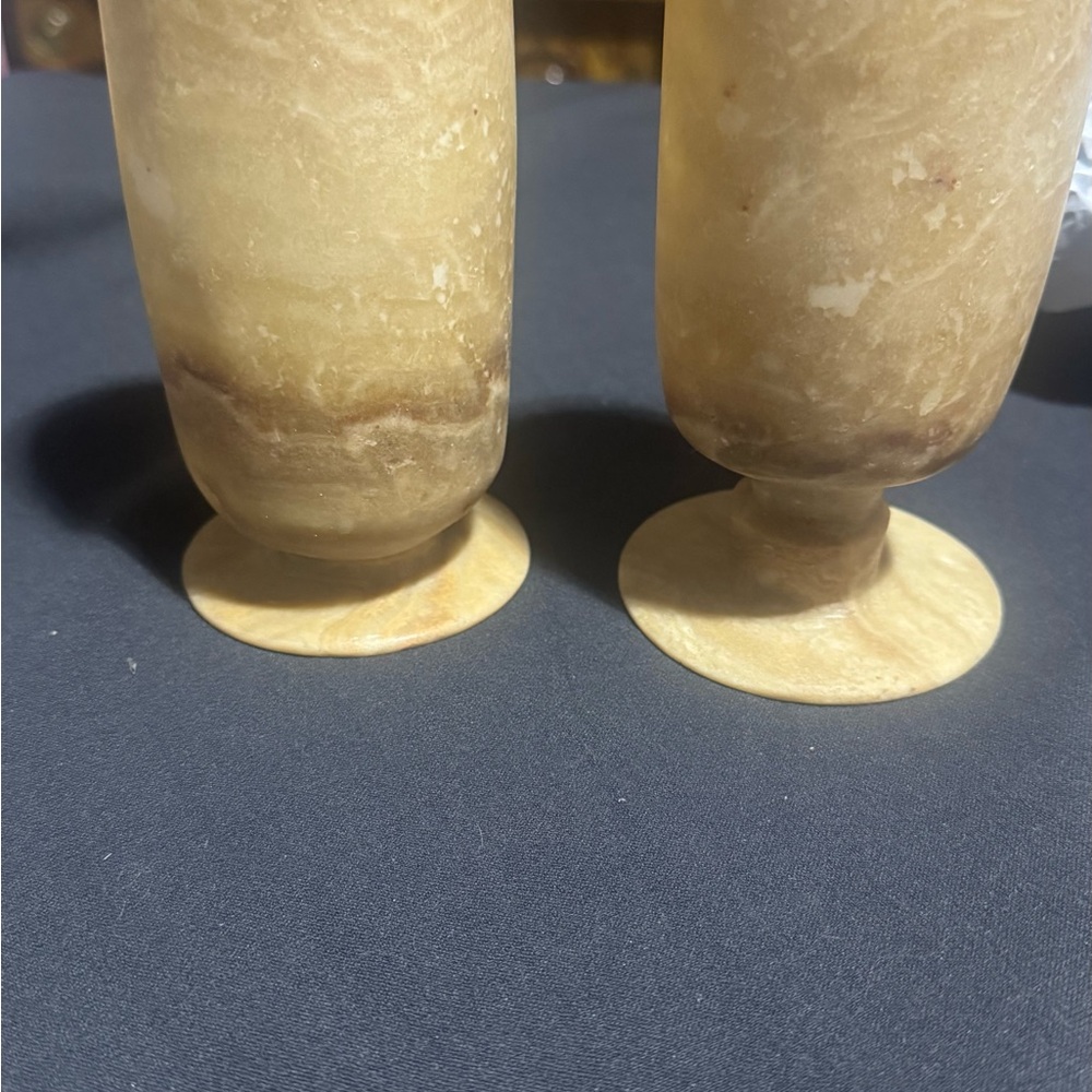 Elegant Tan Marble Goblets